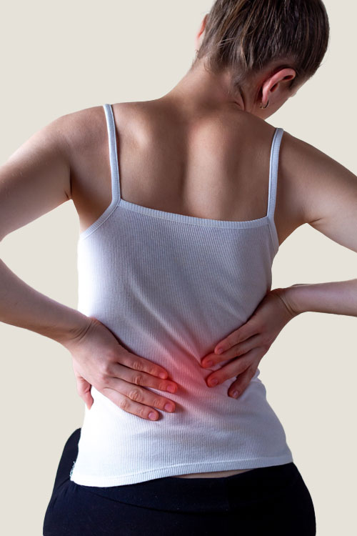 lady with back pain