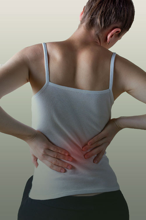 person with back pain